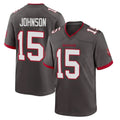 Kooe TB.Buccaneers #15 Tez Johnson Player Pewter Alternate Home Game Stitched Jerseys