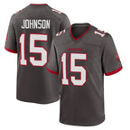 Kooe TB.Buccaneers #15 Tez Johnson Player Pewter Alternate Home Game Stitched Jerseys