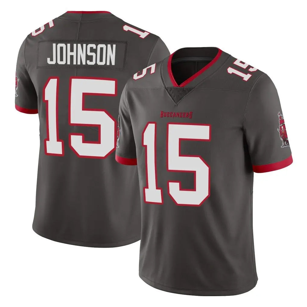 Kooe TB.Buccaneers #15 Tez Johnson Player Pewter Limited Alternate Vapor Home Game Stitched Jerseys