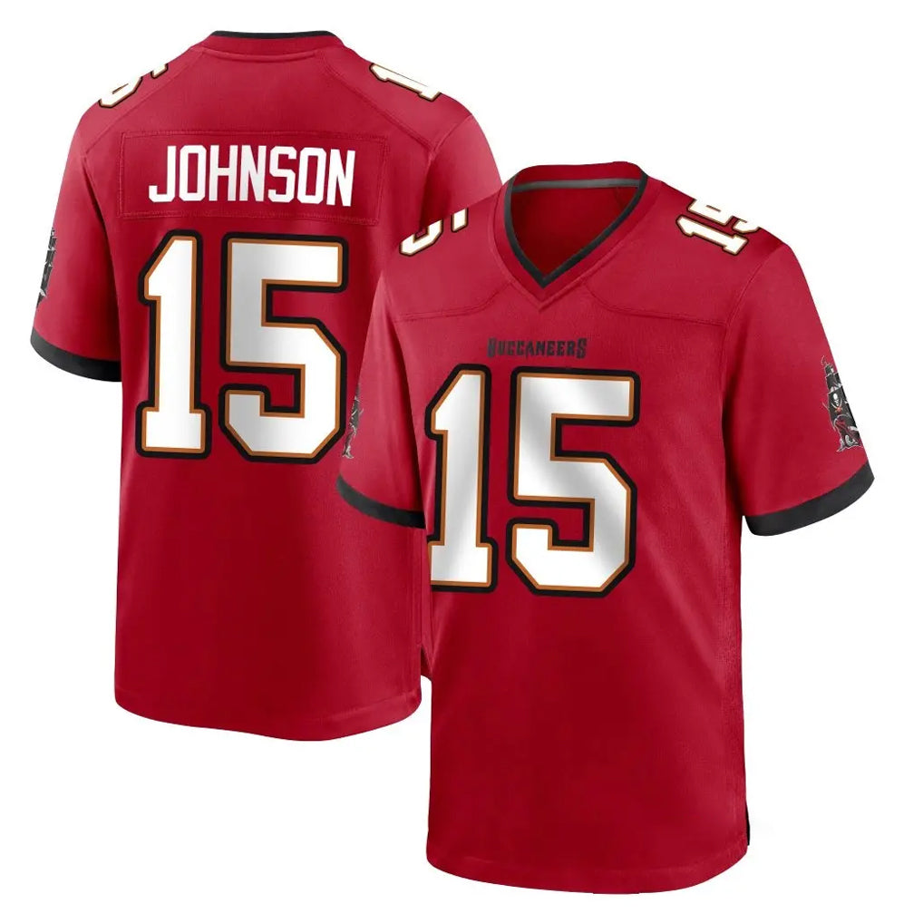 Kooe TB.Buccaneers #15 Tez Johnson Player Red Home Game Stitched Jerseys