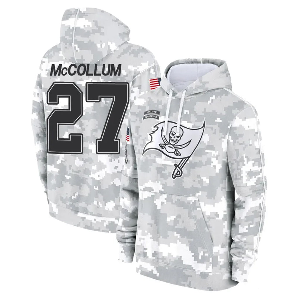 Kooe TB.Buccaneers #27 Zyon McCollum Player Arctic Camo Limited Salute to Service Pullover Hoodies Game Stitched Jerseys