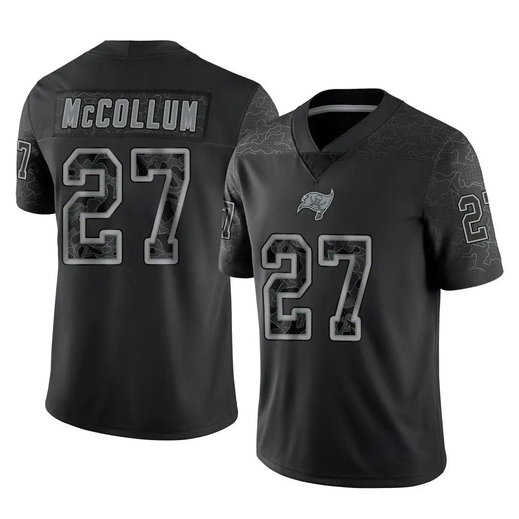 Kooe TB.Buccaneers #27 Zyon McCollum Player Black Reflective Limited Home Game Stitched Jerseys