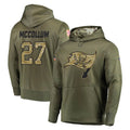 Kooe TB.Buccaneers #27 Zyon McCollum Player Olive Salute to Service Pullover Hoodie Home Game Stitched Jerseys