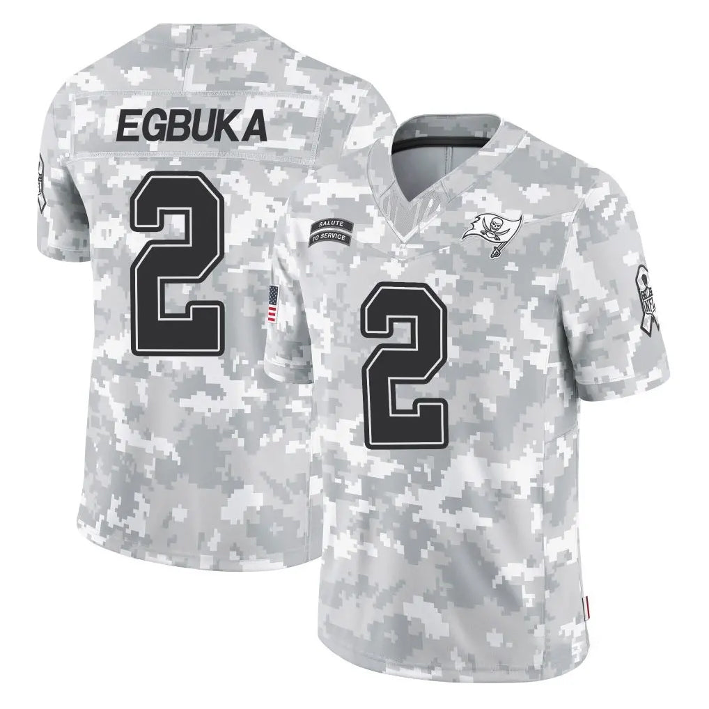 Kooe TB.Buccaneers #2 Emeka Egbuka Player Arctic Camo Limited Salute To Service Home Game Stitched Jerseys