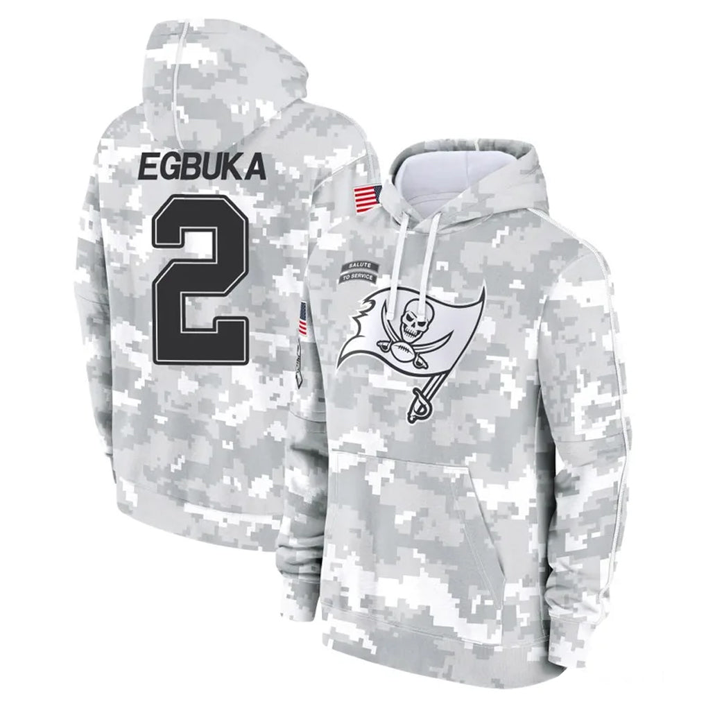 Kooe TB.Buccaneers #2 Emeka Egbuka Player Arctic Camo Limited Salute to Service Pullover Hoodies Game Stitched Jerseys