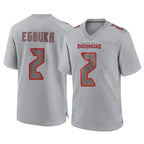 Kooe TB.Buccaneers #2 Emeka Egbuka Player Gray Atmosphere Fashion Home Game Stitched Jerseys