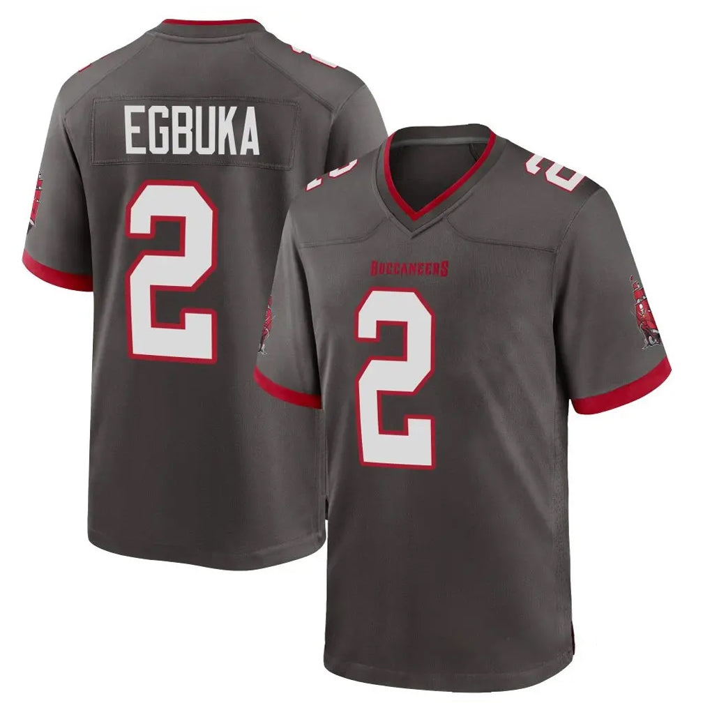Kooe TB.Buccaneers #2 Emeka Egbuka Player Pewter Alternate Home Game Stitched Jerseys