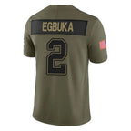 Kooe TB.Buccaneers #2 Emeka Egbuka Player Salute to Service Limited Olive Stitched Jerseys