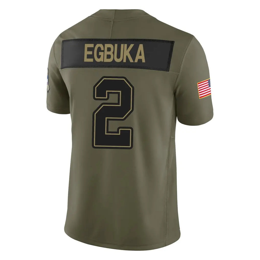 Kooe TB.Buccaneers #2 Emeka Egbuka Player Salute to Service Limited Olive Stitched Jerseys