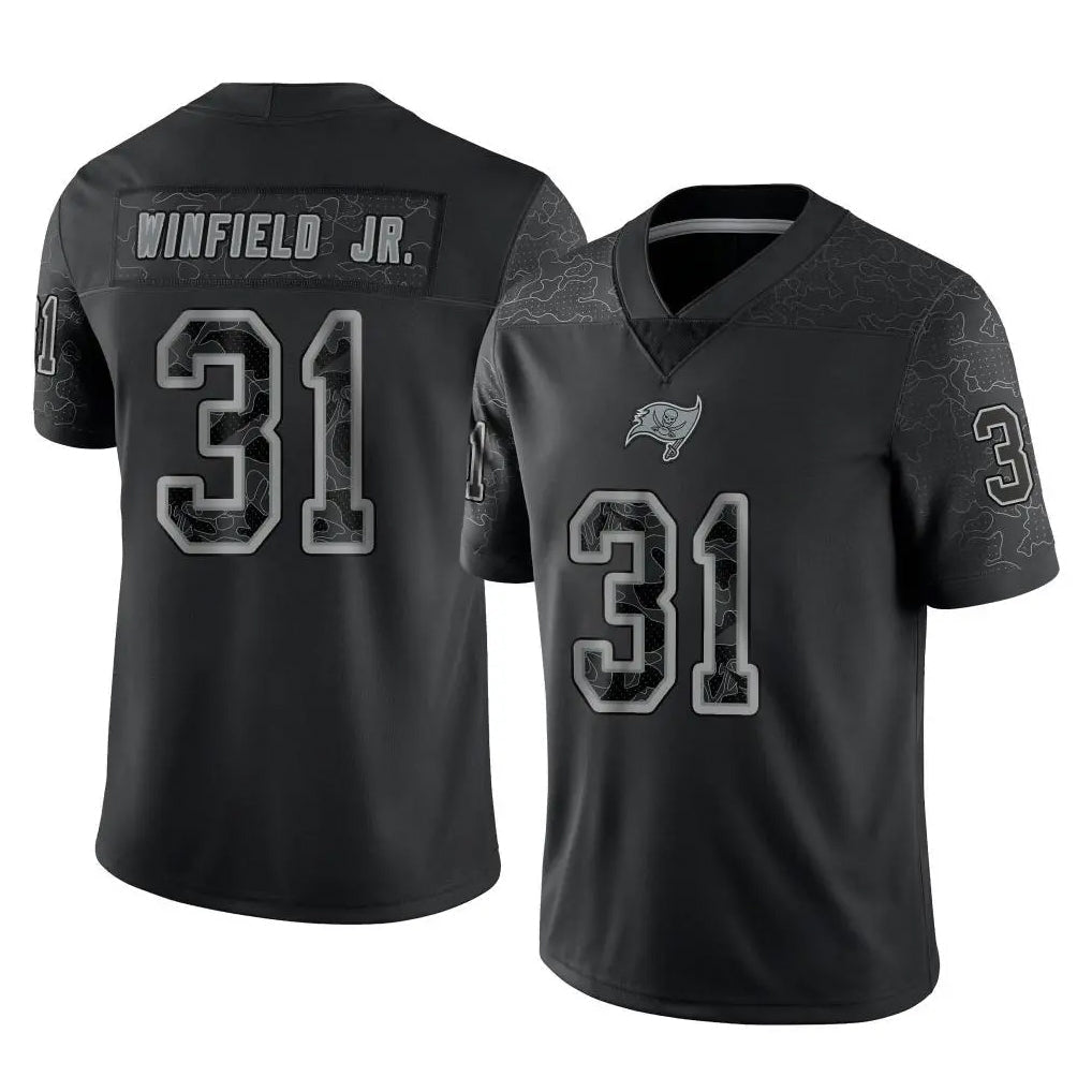 Kooe TB.Buccaneers #31 Antoine Winfield Jr. Player Black Reflective Limited Home Game Stitched Jerseys