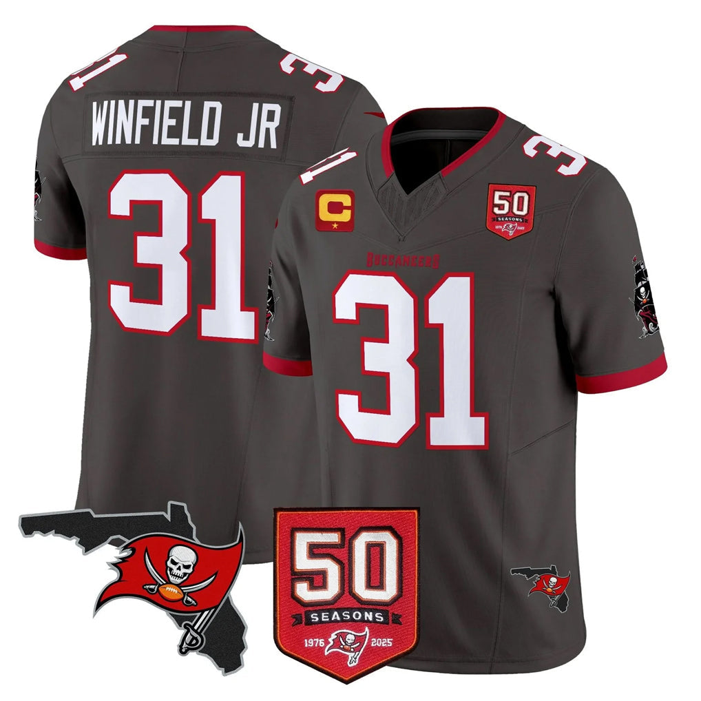 Kooe TB.Buccaneers #31 Antoine Winfield Jr. Player Pewter Limited 2026 Season Vapor F.U.S.E. Home Game Stitched Jerseys