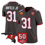Kooe TB.Buccaneers #31 Antoine Winfield Jr. Player Pewter Limited 2026 Season Vapor F.U.S.E. Home Game Stitched Jerseys