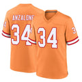Kooe TB.Buccaneers #34 Alex Anzalone Player Orange Throwback Home Game Stitched Jerseys