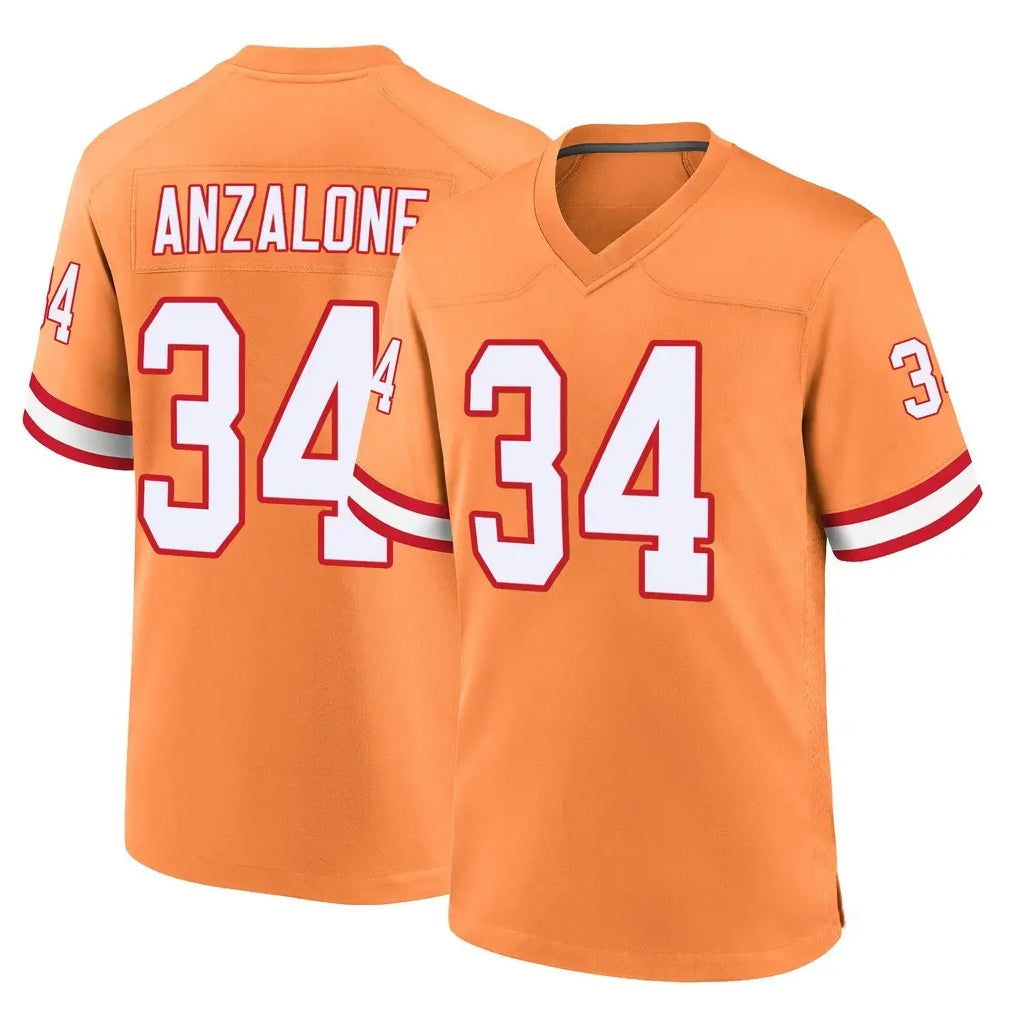 Kooe TB.Buccaneers #34 Alex Anzalone Player Orange Throwback Home Game Stitched Jerseys