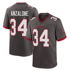 Kooe TB.Buccaneers #34 Alex Anzalone Player Pewter Alternate Home Game Stitched Jerseys