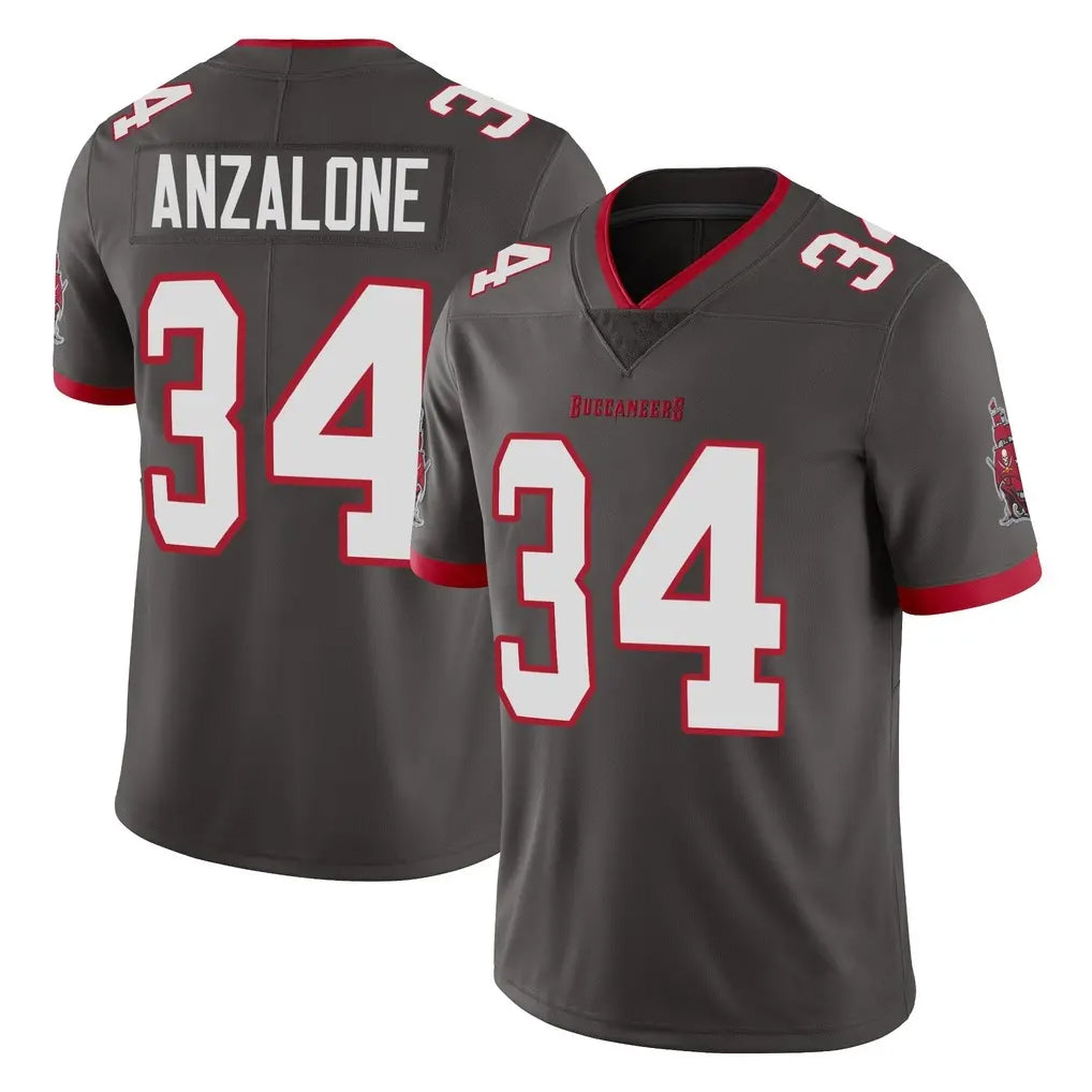 Kooe TB.Buccaneers #34 Alex Anzalone Player Pewter Limited Alternate Vapor Home Game Stitched Jerseys