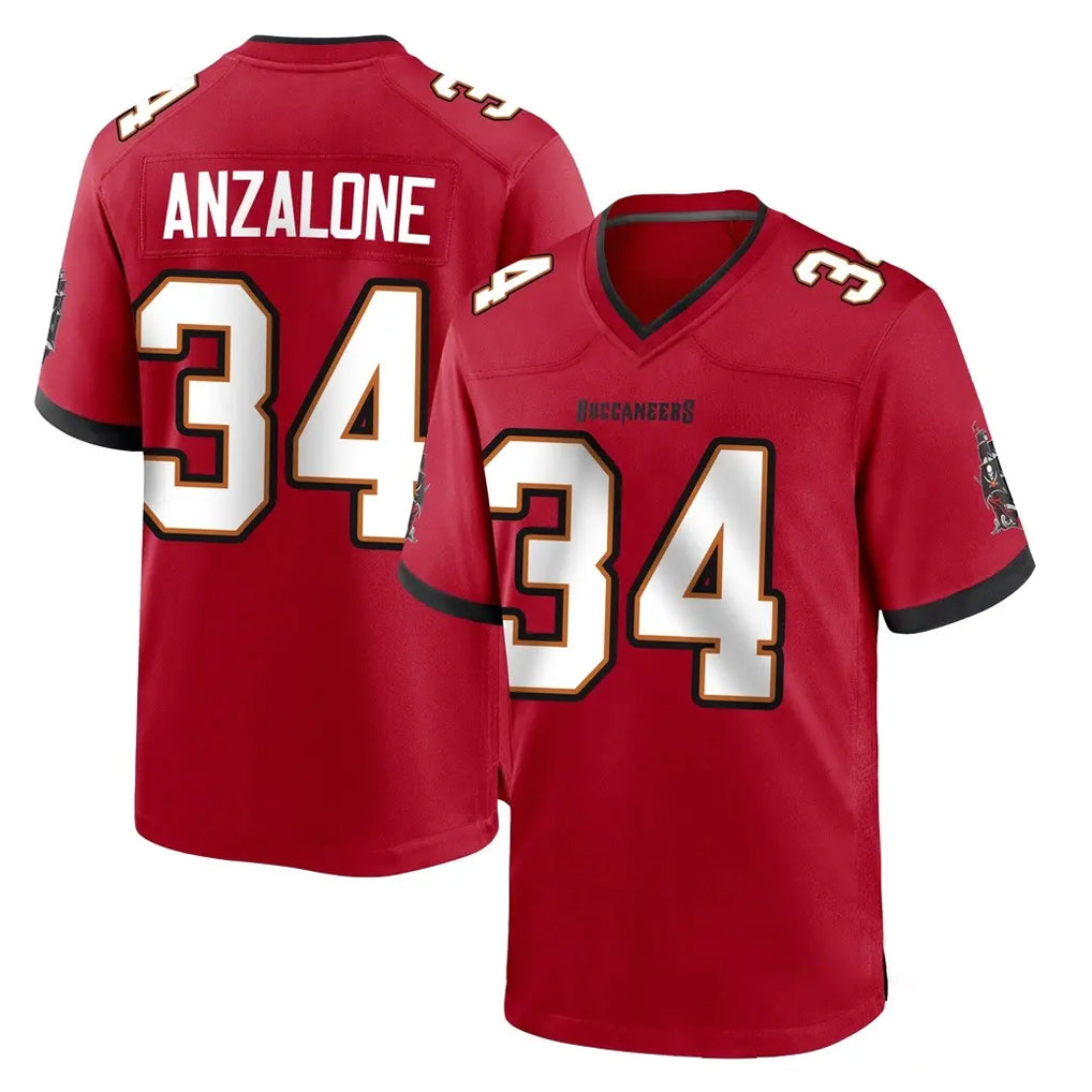 Kooe TB.Buccaneers #34 Alex Anzalone Player Red Home Game Stitched Jerseys