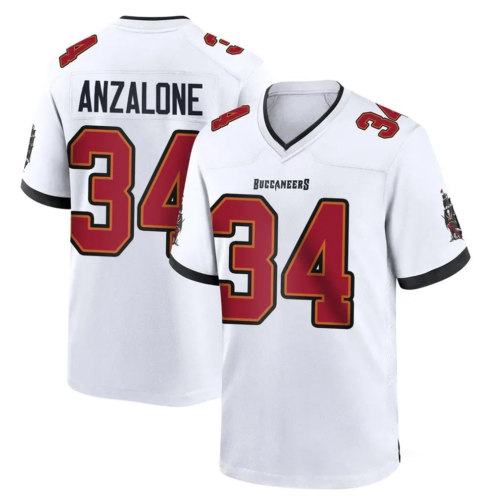 Kooe TB.Buccaneers #34 Alex Anzalone Player White Home Game Stitched Jerseys