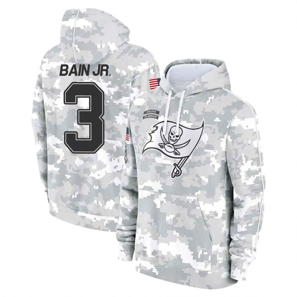Kooe TB.Buccaneers #3 Rueben Bain Jr. Player Arctic Camo Limited Salute to Service Pullover Hoodies Game Stitched Jerseys