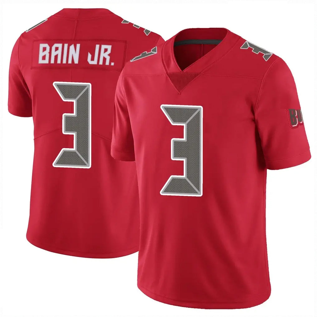 Kooe TB.Buccaneers #3 Rueben Bain Jr. Player Red Limited Color Rush Home Game Stitched Jerseys
