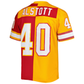 Kooe TB.Buccaneers #40 Mike Alstott Mitchell & Ness OrangeRed 1996 Split Legacy Replica Stitched Puhic Jersey