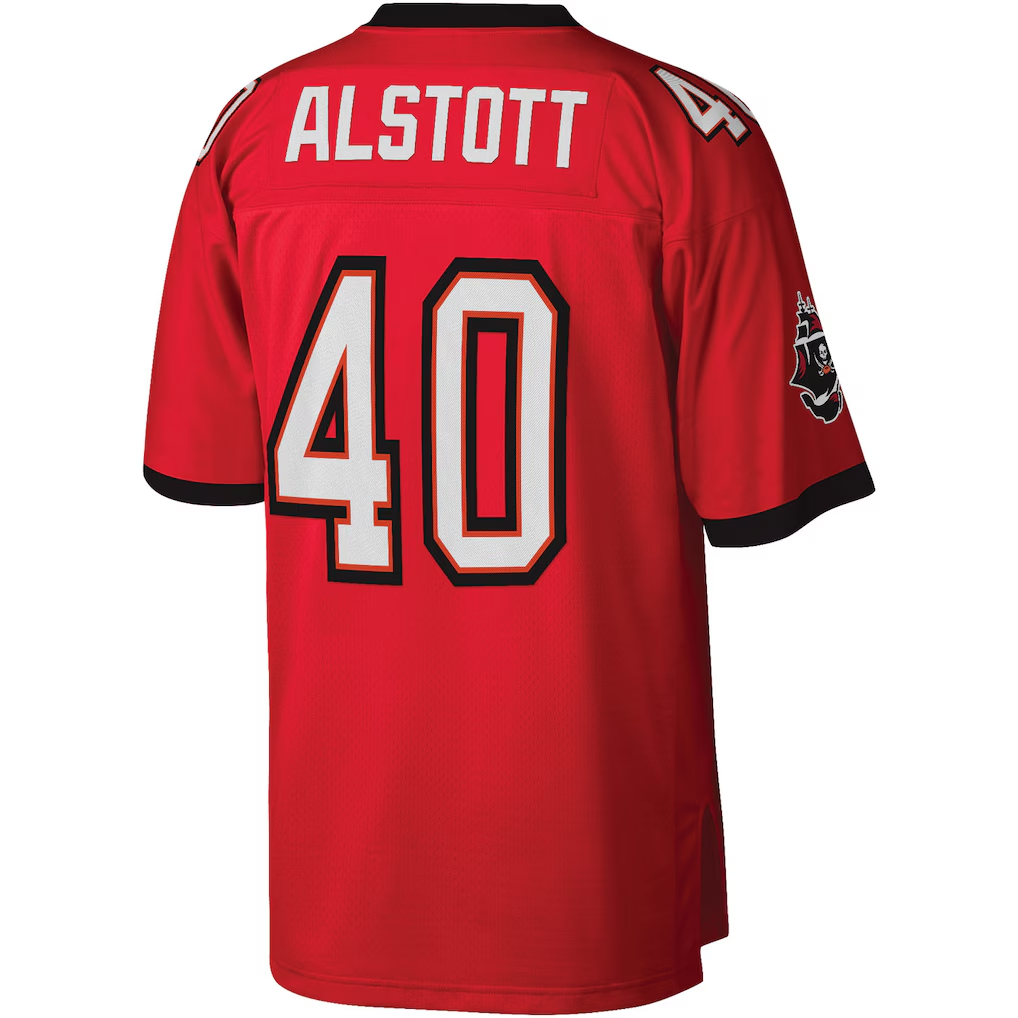 Kooe TB.Buccaneers #40 Mike Alstott Mitchell & Ness Red Legacy Replica Stitched Puhic Jersey
