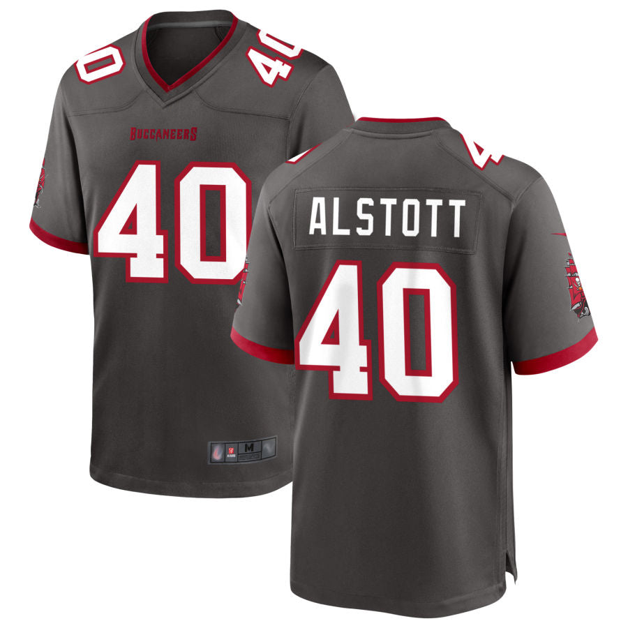 Kooe TB.Buccaneers #40 Mike Alstott Player Pewter Game Stitched Jerseys