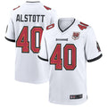 Kooe TB.Buccaneers #40 Mike Alstott Player White 50th Anniversary Game Stitched Jerseys