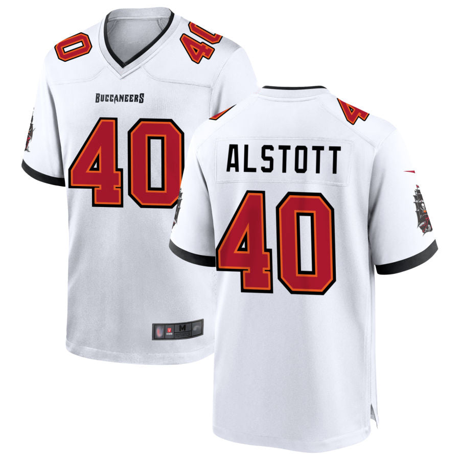 Kooe TB.Buccaneers #40 Mike Alstott Player White Home Game Stitched Jerseys
