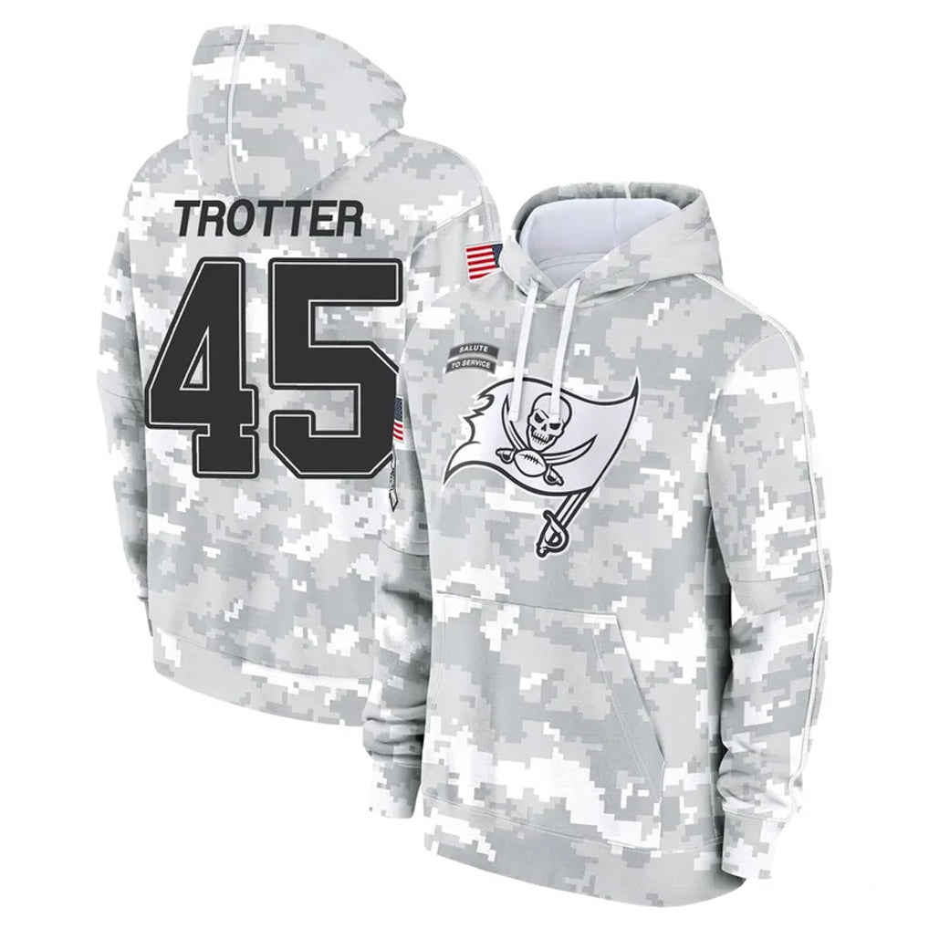 Kooe TB.Buccaneers #45 Josiah Trotter Player Arctic Camo Limited Salute to Service Pullover Hoodies Game Stitched Jerseys