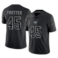 Kooe TB.Buccaneers #45 Josiah Trotter Player Black Reflective Limited Home Game Stitched Jerseys