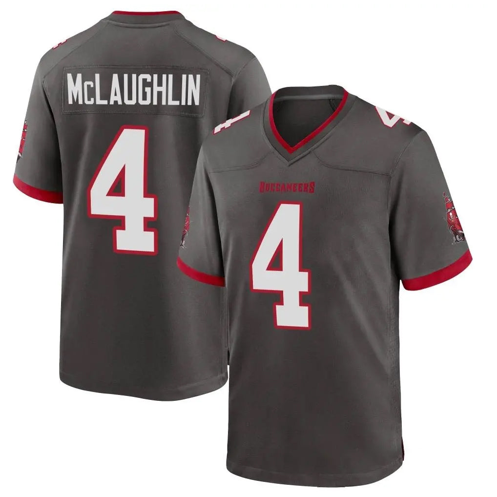 Kooe TB.Buccaneers #4 Chase McLaughlin Player Pewter Alternate Home Game Stitched Jerseys