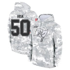 Kooe TB.Buccaneers #50 Vita Vea Player Arctic Camo Limited Salute to Service Pullover Hoodies Game Stitched Jerseys