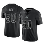 Kooe TB.Buccaneers #50 Vita Vea Player Black Reflective Limited Home Game Stitched Jerseys