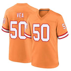 Kooe TB.Buccaneers #50 Vita Vea Player Orange Throwback Home Game Stitched Jerseys