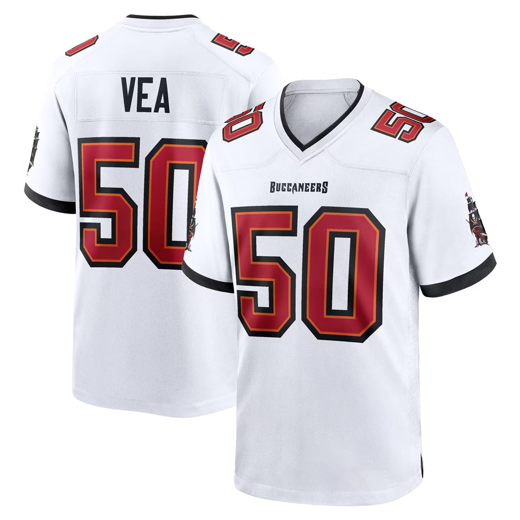 Kooe TB.Buccaneers #50 Vita Vea Player White Home Game Stitched Jerseys