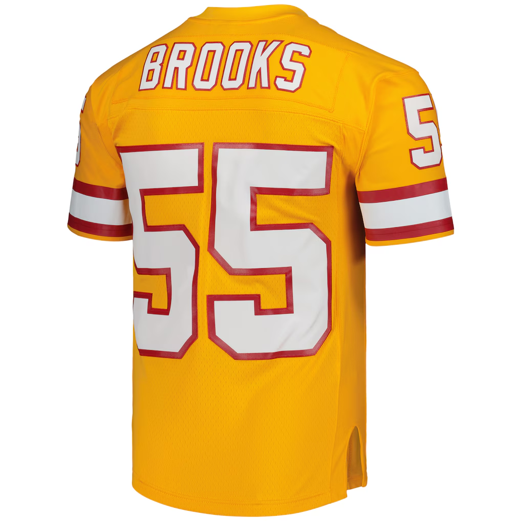 Kooe TB.Buccaneers #55 Derrick Brooks Mitchell & Ness Orange Legacy Replica Stitched Puhic Jersey