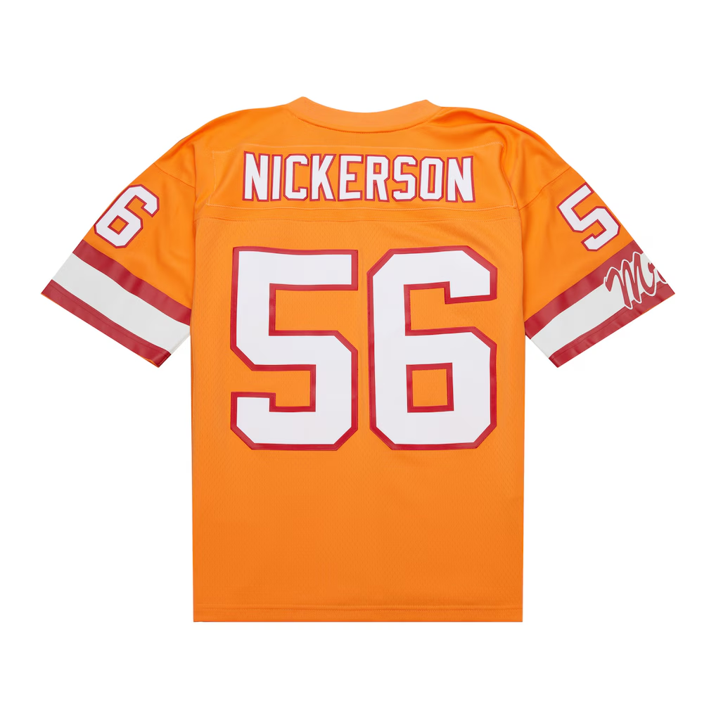 Kooe TB.Buccaneers #56 Hardy Nickerson Mitchell & Ness Orange 1993 Legacy Replica Stitched Puhic Jersey
