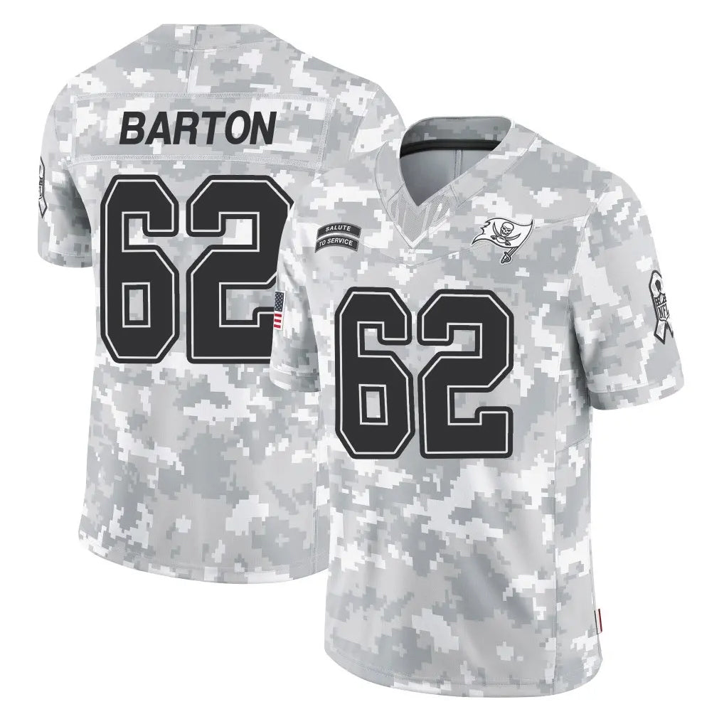 Kooe TB.Buccaneers #62 Graham Barton Player Arctic Camo Limited Salute To Service Home Game Stitched Jerseys