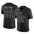 Kooe TB.Buccaneers #62 Graham Barton Player Black Reflective Limited Home Game Stitched Jerseys