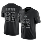 Kooe TB.Buccaneers #62 Graham Barton Player Black Reflective Limited Home Game Stitched Jerseys