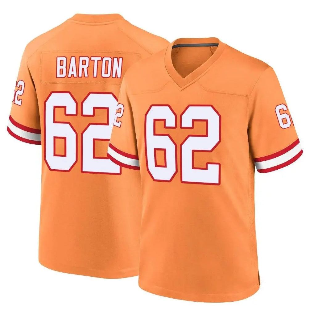 Kooe TB.Buccaneers #62 Graham Barton Player Orange Throwback Home Game Stitched Jerseys