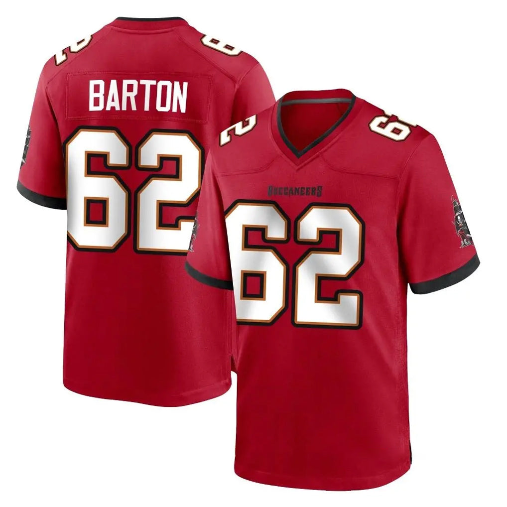 Kooe TB.Buccaneers #62 Graham Barton Player Red Home Game Stitched Jerseys