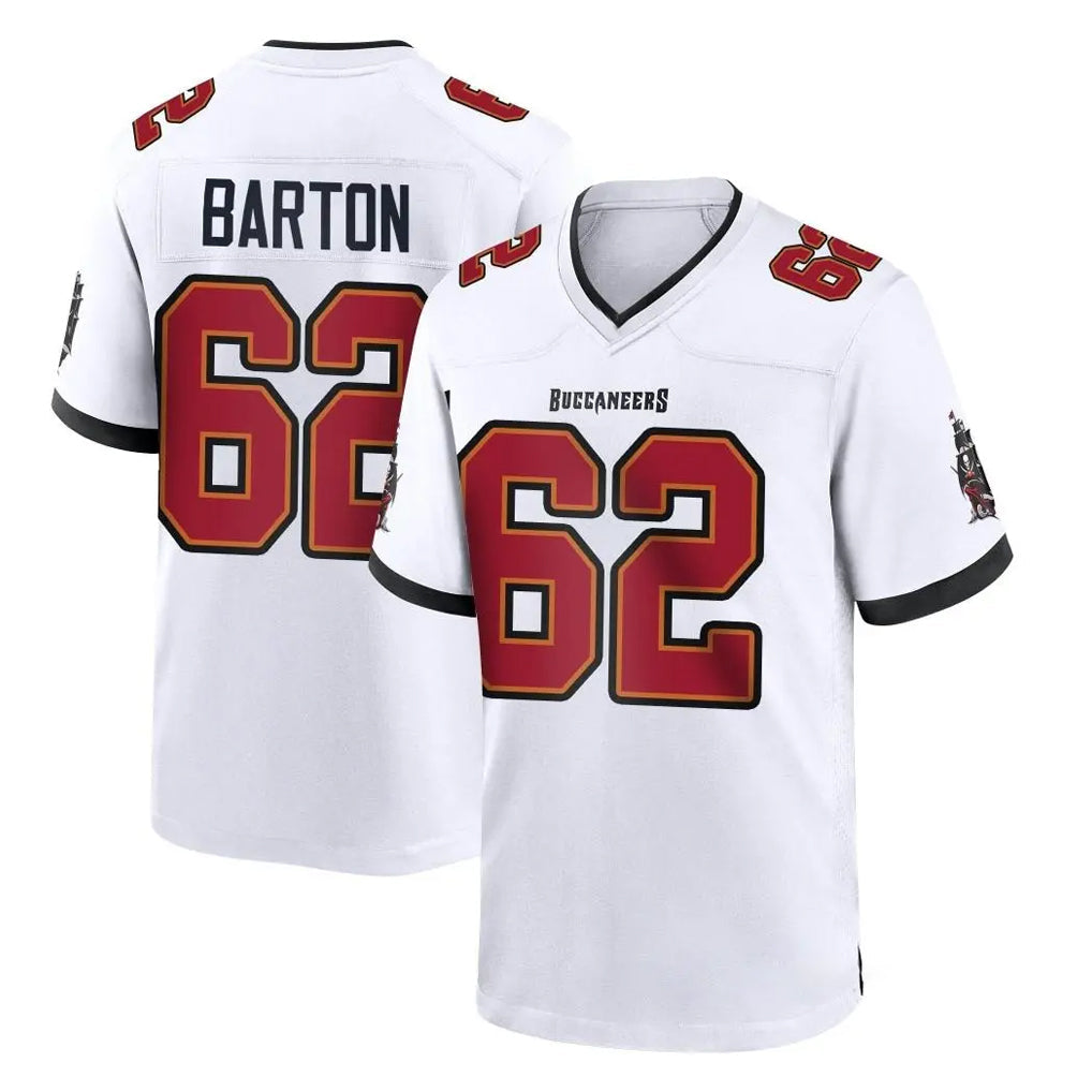 Kooe TB.Buccaneers #62 Graham Barton Player White Home Game Stitched Jerseys