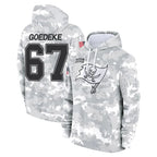 Kooe TB.Buccaneers #67 Luke Goedeke Player Arctic Camo Limited Salute to Service Pullover Hoodies Game Stitched Jerseys