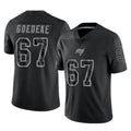 Kooe TB.Buccaneers #67 Luke Goedeke Player Black Reflective Limited Home Game Stitched Jerseys