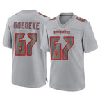 Kooe TB.Buccaneers #67 Luke Goedeke Player Gray Atmosphere Fashion Home Game Stitched Jerseys
