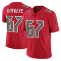 Kooe TB.Buccaneers #67 Luke Goedeke Player Red Limited Color Rush Home Game Stitched Jerseys