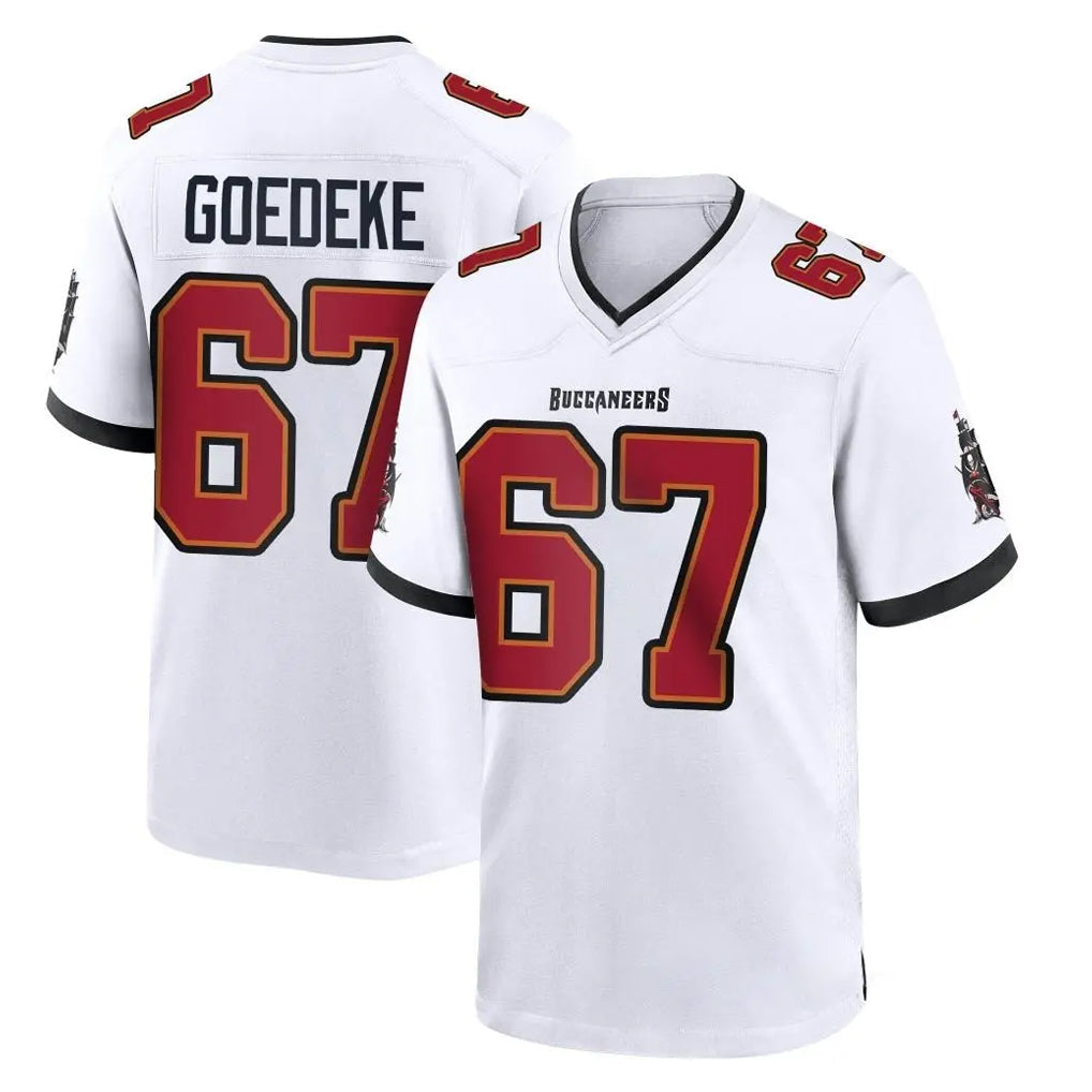 Kooe TB.Buccaneers #67 Luke Goedeke Player White Home Game Stitched Jerseys
