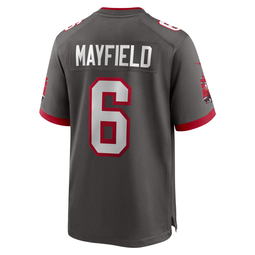 Kooe TB.Buccaneers #6 Baker Mayfield Pewter Alternate Game Player Stitched Jerseys